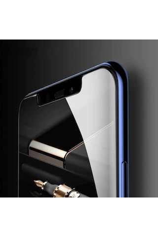 Mate 20 Lite Uyumlu 5d Temperli Cam Ekran Koruyucu - Siyah - T6713