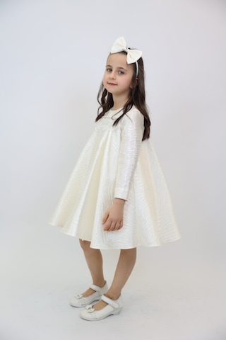 Xo Kids Kız Çocuk Elbise 3-10 Yaş 2920 Ekru