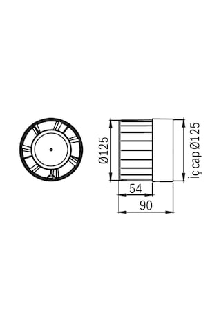 Bosch F1200 D 125 Kanal Tipi Aksiyal Fan