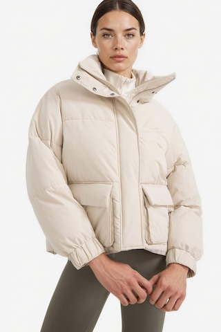 Defacto Su Geçirmez Oversize Fit Çıtçıtlı Şişme Bej Kadın Mont E9266ax/bg779 Bej