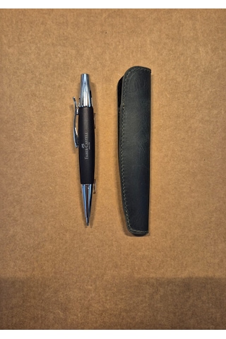 Faber Castell E-motion 1.4mm Parlak Krom/ahşap Siyah