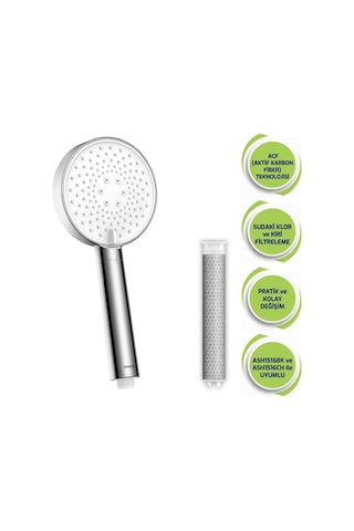 Philips Ash1516 Duş Başlığı İçin Filtre Kartuşu Ash138/10 3 Adet