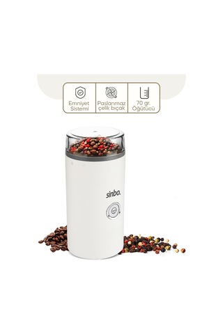 Çelik Bıçaklı Kahve & Baharat Öğütücü 180w 70 G Çok Renkli