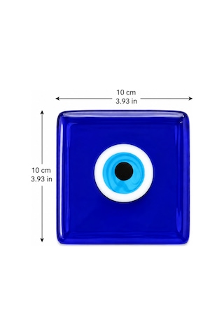 El Yapımı Nazar Boncuklu Cam Banyo Gider Kapağı 10x10 Cm Dekoratif Gider Süzgeci
