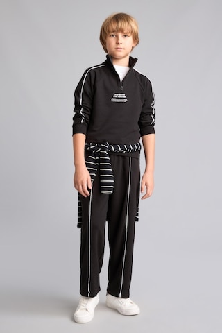 Defacto Oversıze Uzun Kollu Dik Yaka Pamuklu Baskılı Siyah Sweatshirt Erkek Çocuk H9606a826aubk81 Siyah-bk81