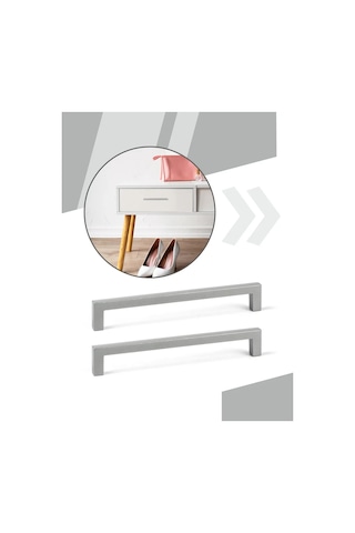 Centr Mebel'noj Furnitury Mutfak Dolabı Kolu 160 Mm Mat Krom 2 Adet 246609787 Siyah