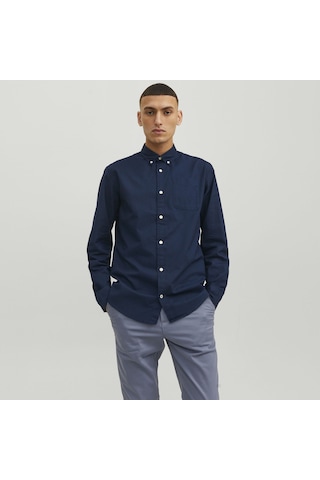 Jack & Jones Klasik Oxford Gömlek 12182486 Navy Blazer Lacivert