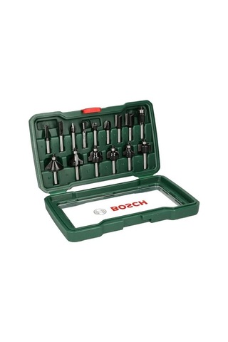 Professional Accessories 15 Parça Freze Seti Ahşap, Frezeler İçin 8 Mm Şaftlı Aksesuar