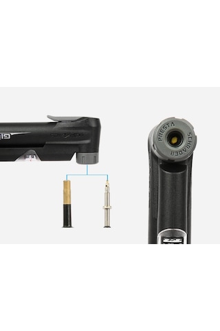 Giyo Gp-41CP Mini Bisiklet Pompası Basınç Göstergeli Clever Valve