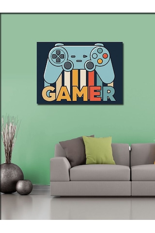 Kanvas Tablo Gamer Kontrolcü Posteri 100cmx140cm