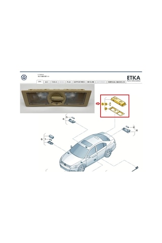 Jetta (2011 2018) Arka Tavan Lambasi (Bej) 6Q0947291A 533279676