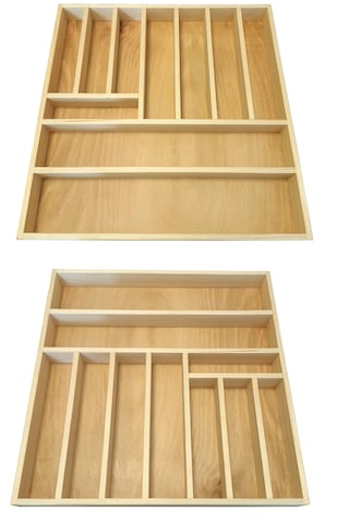 Ahşap Kaşıklık 45x46 Cm. Mutfak Çekmecesi Kaşıklık Ve Servis Gereçleri Düzenleyici
