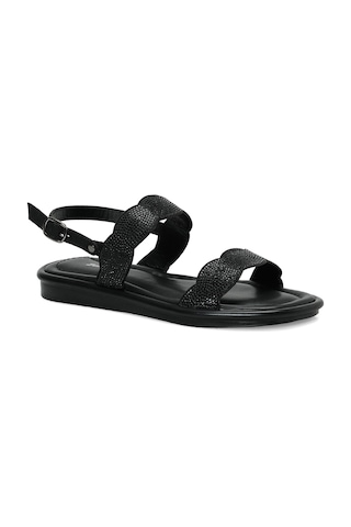 Polaris 327071.z Siyah Kadın Düz Sandalet 000000000102251480