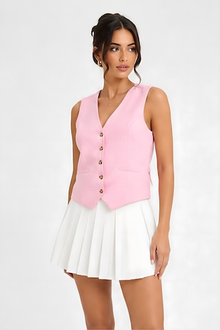 Lili Woman Kadın Düğmeli Klasik Blazer Yelek E.3510 Pembe