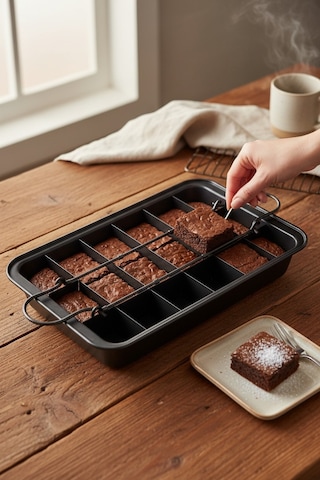 Tohana 18 Bölmeli Brownie Kalıbı Siyah