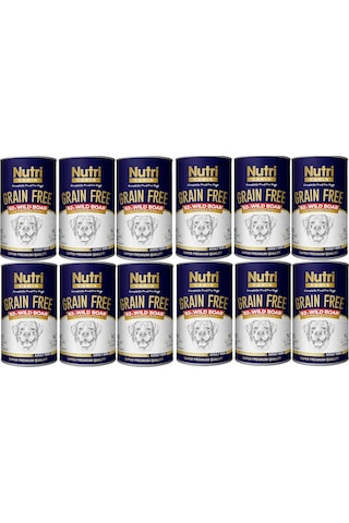 Nutri Canin Yaban Domuzlu Tahılsız Konserve Yetişkin Köpek Maması 12 x 400 G