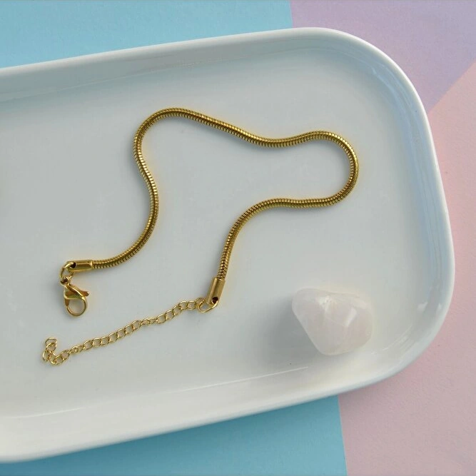 İtalyan Çelik Bileklik Orta Kalınlık Unisex Ürün Hediyelik Bileklik Çelik Sarı Gold Renk Tek Ebat Diğer