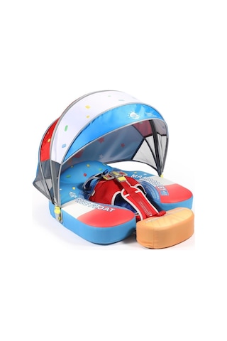Mambobaby Yüzme Simidi - Stars&stripes, Emniyetli, Gölgelikli Ve Ayak Destekli