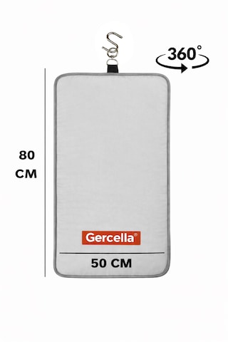 Gercella Dikey Buharlı Ütü Matı Pedi 360 C Dönebilen Askılı Isı Geçirmeyen Dikey Ütü Aksesuarı Gri