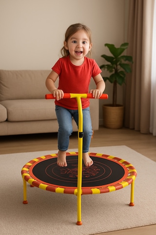 102 Cm 40 İnç Katlanabilir Tutunmalı Trambolin Çocuklar Ve Yetişkinler İçin Güvenli Zıplama