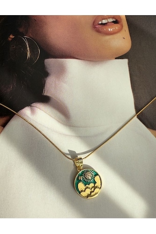 Doğan Güneş Paslanmaz Çelik Kararmaz Kadın Kolye Modern Ve Şık Altın