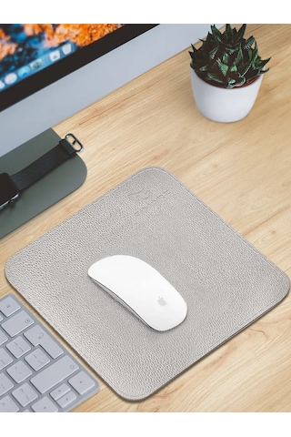 Gimarz Gimarz Deri Mousepad 25x25 Gümüş 215012060