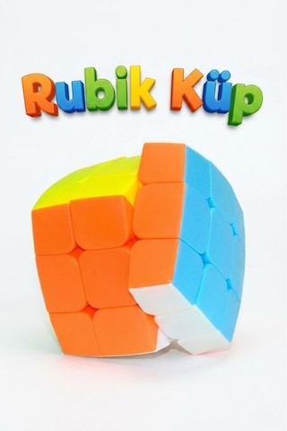 3x3 Hızlı Zeka Küpü - Oval Tasarım Stickerless Yapışkansız Rubik Küp - Eğitici Akıl Oyunu