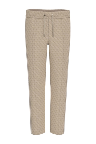 Guess Erkek Parimo Regular Fit Monogram Desenli Aktif Eşofman Altı - Bej Çok Renkli