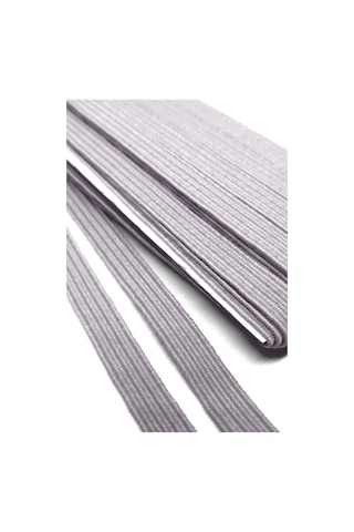 Gri 6 Mm 5 Mt Dayanıklı Sert Yassı Elastik Şerit Lastik