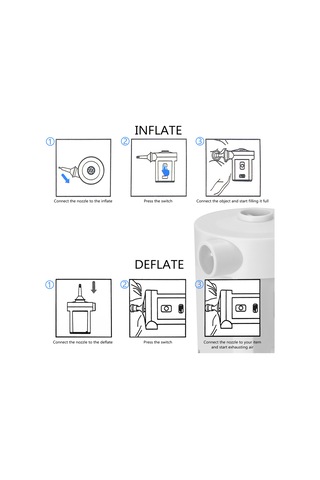 Padalink "taşınabilir Usb Şarjlı Mini Hava Pompası - 4 Nozüllü, Pratik Ve Hızlı Şişirme"