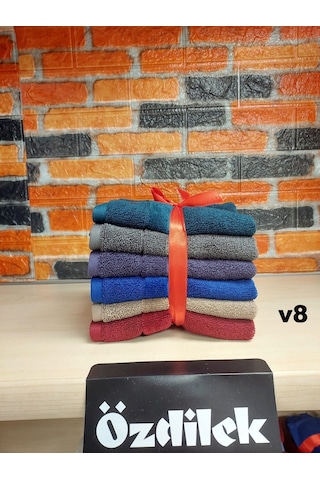Özdilek Svv Border -6 Lı- Kalın & Yumuşak Mutfak Havlusu 33x33 - V8 Antrasit