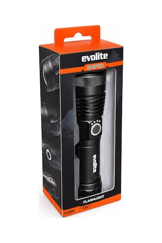 Evolite Sniper 1000 Lm Şarjlı El Feneri Siyah