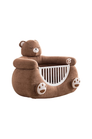Beşik, Ayıcık Peluş Kumaşlı Hayvan Figürlü Beşik