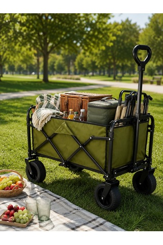 Katlanabilir 130 Kg Taşıma Kapasiteli Wagon Taşıma Arabası