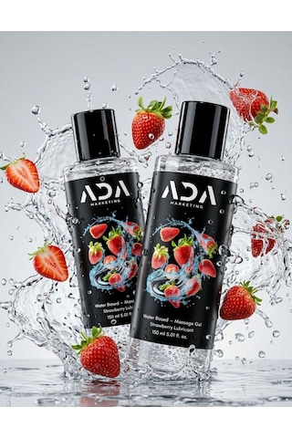 2 Adet 150ml Çilek Aromalı Kayganlaştırıcı Jel