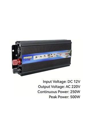 Xuweiwei 12v 500w 1000w 2000w Tepe Güç İnvertörü Dc 12v Ac 220v Taşınabilir Araç Şarj Cihazı Voltaj Dönüştürücü Kamp Seyahat Karavan İnvertörü Eu Fişli