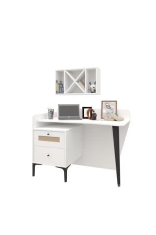 Trio White Ders Çalışma Masası %100mdf 2. Beyaz