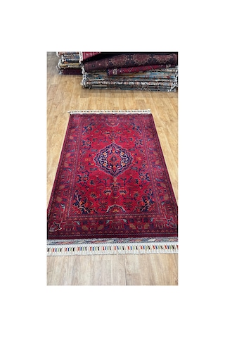El Dokuma Afghan Halısı Bordo