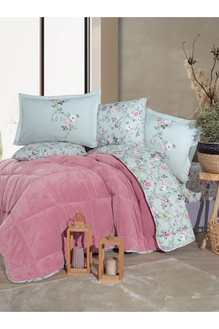 Clasy Wellsoft Çift Kişilik Çift Taraflı Uyku Seti Elara Pembe