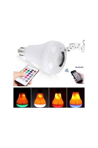 M M Kumandalı Bluetooth Hoparlör Ampul Ld-37 Renkli