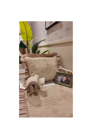 Bahar Bebek Nevresim Takımı Vizon Renk - 100 X 150 Kahverengi