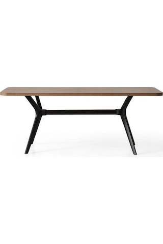 Bosco Pergel Ahşap Mutfak Masası 90x180 Siyah - Ceviz