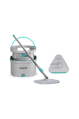 Smarter Aqua Max Ve Üçgen Aparat Temiz & Kirli Suyu Ayırma Temizlik Seti Mop Paspas Cam Sileceği
