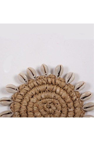 Shell Rafya Bardak Altlığı 13cm Dekor