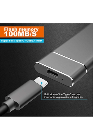 Xiyyadms 6tb Harici Sabit Disk, Usb 3.0 Type-c Arayüzü, Exfat Formatı, Ps4/xbox Uyumlu, Abs Malzeme, Siyah 64gb Genişletme