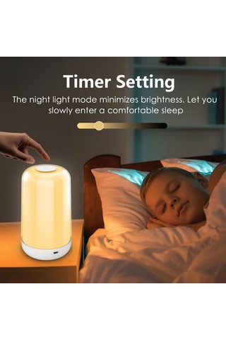 Qingmipy Bt Akıllı Gece Lambası: 7 Renk, Müzikle Senkron, 24 Sahne Modu, Mobil Uygulama Kontrolü Beyaz