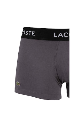 Lacoste Motion Microfiber Erkek 3lü Logolu Boxer Antrasit