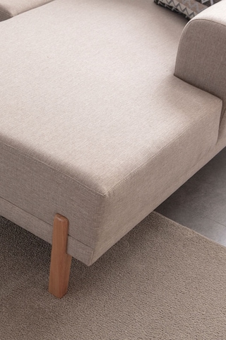 Mocha Sırt Mekanizmalı Köşe Koltuk Takımı Krem