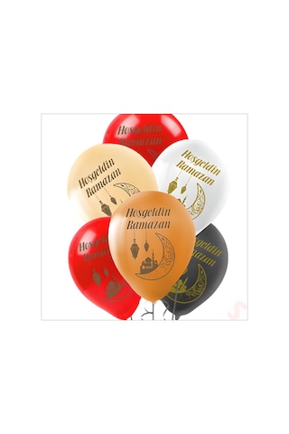 Hoşgeldin Ramazan Pastel Balon, 30cm X 8 Adet