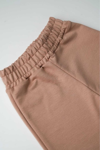 Heyadventure Erkek / Kız Çocuk Jogger Eşofman Altı Cepsiz Paçası Kaşkorseli Bej Bej